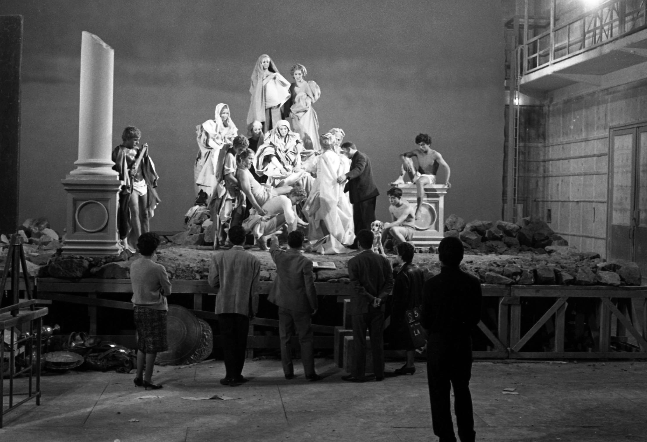 Foto di scena dal film La Ricotta di Pasolini