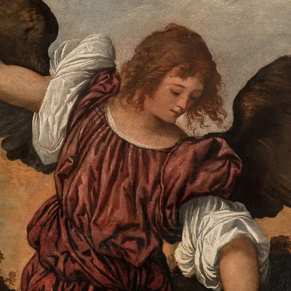 The Archangel Raphael and Tobiolus, Titian, 1508 Tablet